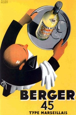   Berger 45 Vintage Ad Poster - 24x36  - 1930s Art Print - Premium Matte Paper