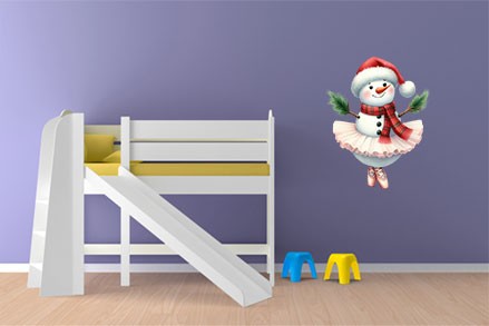 Kolorowe Boże Narodzenie Snowman Wall Art Sypialnia Laptop Naklejka winylowa Naklejka 6 rozmiarów - Zdjęcie 3 z 7