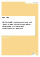 Ein Vergleich Von GenußScheinen Und Wandelanleihen Anhand AusgewäHlter Finanziel