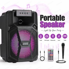 8inch Portable Bluetooth Party Speaker Subwoofer Heavy Bass Stereo Sound System