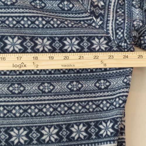 Suéter Pullover Peter Millar Warmth 1/4 Cremallera Polar L Azul Fair Isle Copo de Nieve - Imagen 8 de 15