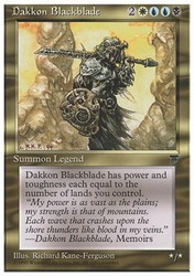 Dakkon Blackblade #75 Chronicles Rare MTG