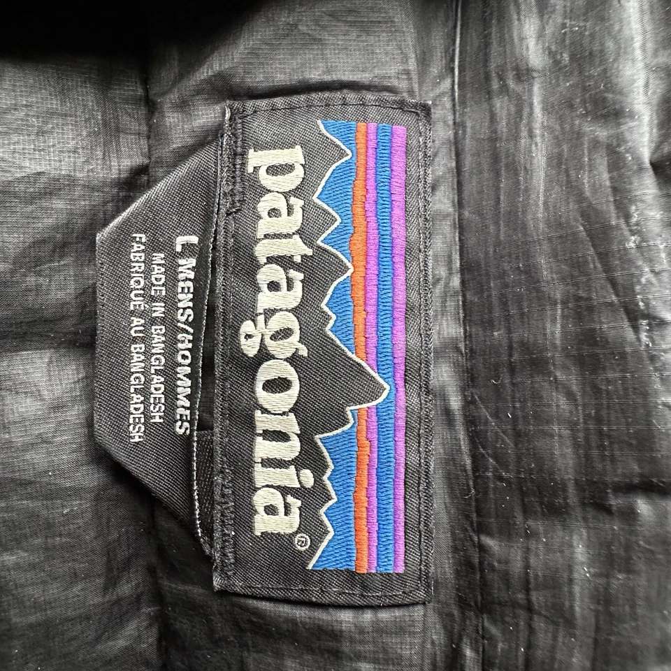 Jaqueta suéter Patagonia masculina grande preta 84674FA17 náilon ripstop - Imagem 3 de 4