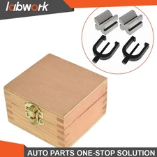 Labwork V-Block And Clamp Set Hardened Steel 90 ° Angle 1-5/8" x 1-1/4" x 1-1/4"