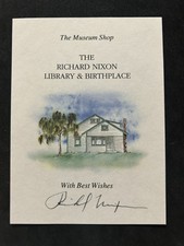 President Richard Nixon Signed Bookplate Autographed