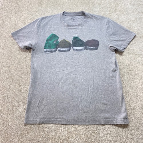 Converse Shirt Mens Large Gray All Stars Shoes Print Graphic Tee