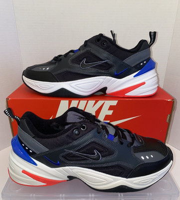 Nike M2K Tekno Paris Dark Grey Black Blue Sz 10 Mens Sneakers AV4789-003 Shoes