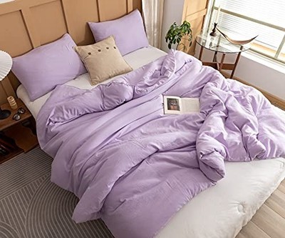 ROSGONIA Bettdecken-Set Queen 228x228 cm 3-teilig Lavendel Lila Boho Comforter