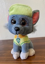 Ty Beanie Boos 2019 PAW Patrol ROCKY Dog 6  Plush GlitterEyes Stuffed Animal Toy