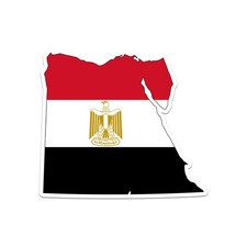 Egyptian Shaped Egypt Flag Sticker Decal