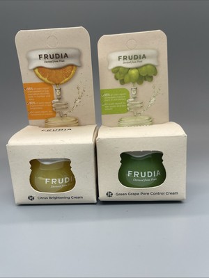 2 Pc FRUDIA Citrus Brightening & Pore Control Cream .35oz  Sealed NEW Exp 10/25