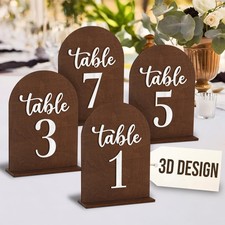 Wedding Table Numbers 1-10, Wood Table Numbers For Wedding Reception 1-10 Wit...