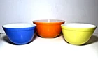 Lot 3 Pyrex Bowls - Orange 402 + Primary Blue 401 + Yellow 401