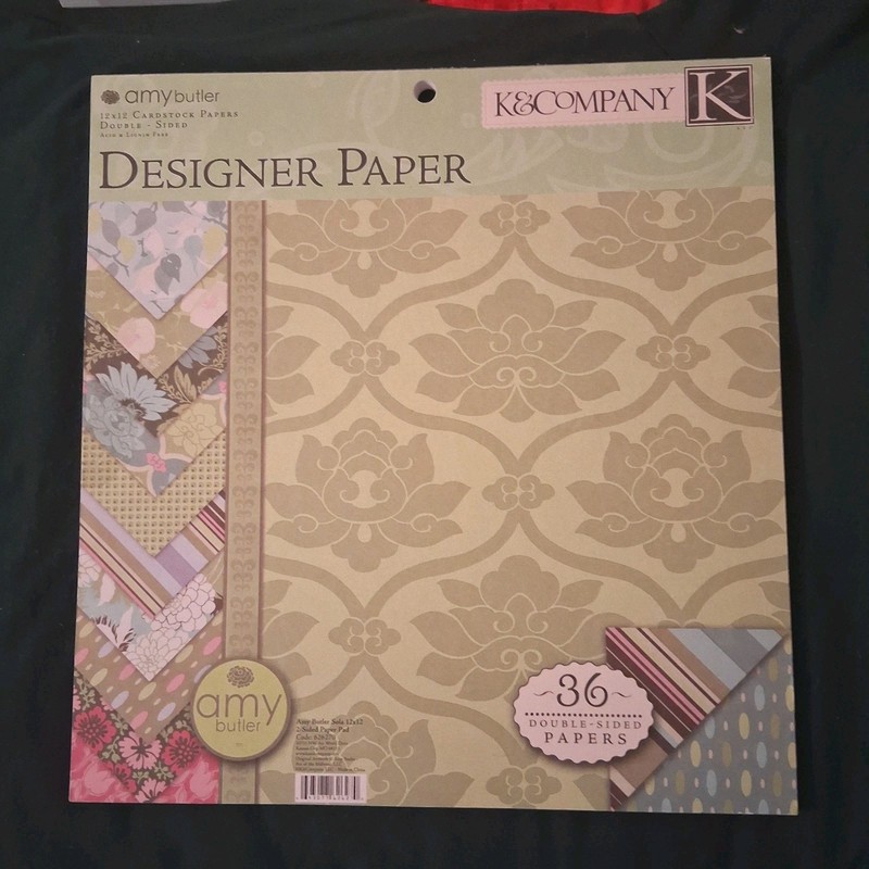 2005 K&Company Amy Butler Double Sided Cardsock Paper 36 Sheets 12x12 NEW