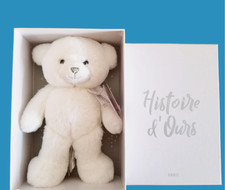 Peluche Ours Charms blanc de 24 cm de la marque Histoire d'Ours