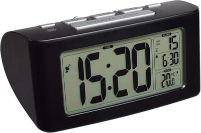 TFA Dostmann SIESTA Radiowecker mit Timer, schwarz, 13,8 x 7 x 7 cm