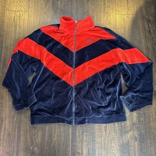 Vintage FILA Velour Track Jacket Men  s XL  46 Zip Up Retro Streetwear 90s