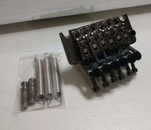 Inserciones de sillín de acero Floyd Rose Special Tremolo Bridge Cosmo negro cromo 34 mm