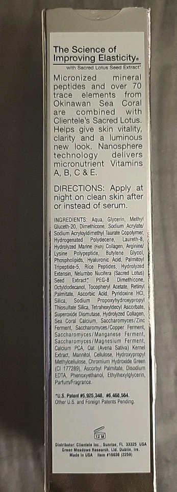 Clientele Elastology Sacred Lotus Mineral Peptide Infusion NIB 2.3Oz Okinawa Sea - Image 3 of 4