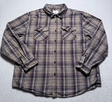 Katin Shirt Fred Flannel Shirt Mens XL Plaid Long Sleeve Pocket Cotton Heavy