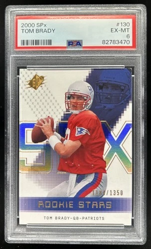 2000 SPx Tom Brady Rookie RC #/1350 Patriots PSA 6