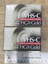 Maxell MAX203010 High Grade VHS-C Videotape Cassette 2pc
