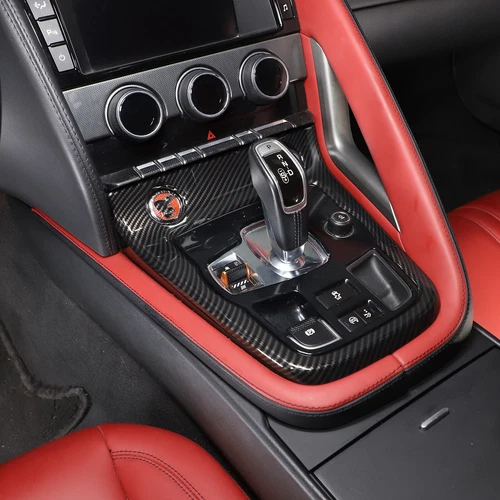 Cubierta de embellecedor de consola de tablero interior de fibra de carbono ABS para Jaguar F-TYPE 2013-2024 - Imagen 15 de 44