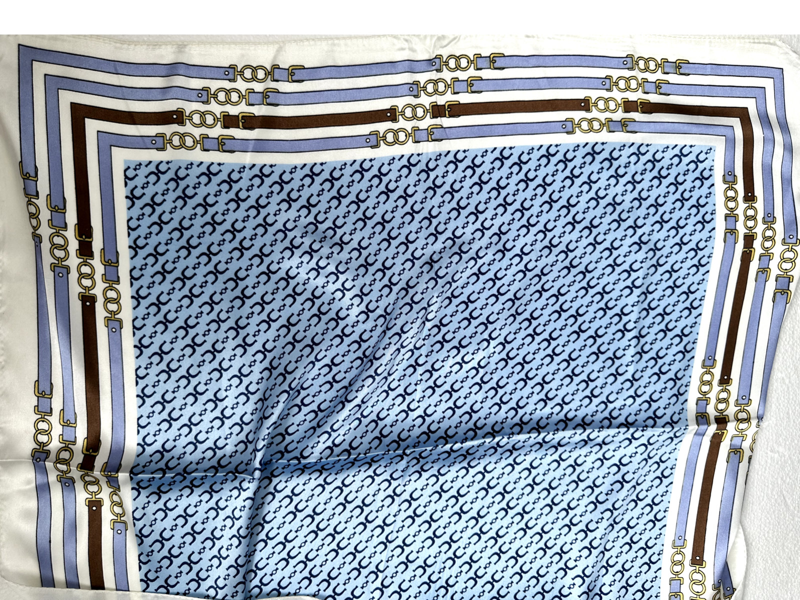 Unknown Designer Multicolor  Polyester Square Sca… - image 4