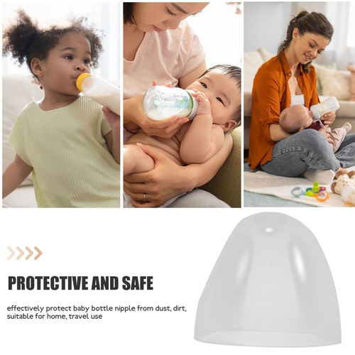 3 Pcs Brown Caps Bottle Accessories Nurse Baby Lids Replacement Transparent - Picture 12 of 12