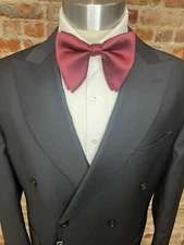 Bleu Bowtique Brand New Oversized Butterfly Bow Tie Burgundy