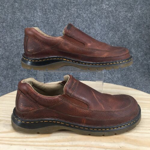 Dr Martens Shoes Mens 12 M Orson Slip On Loafers Brown Leather Round Toe Casual