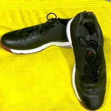Men’s Leather Golf Shoes Footjoy black W/ White Soles Sz 10M