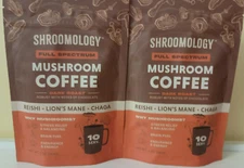 360 Nutrition Full Spectrum Mushroom Coffee Shroomology Dark Roast 5 Oz (2 Pack)