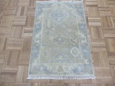 2 x 3 Hand Knotted Beige Turkish Oushak Oriental Rug G12169