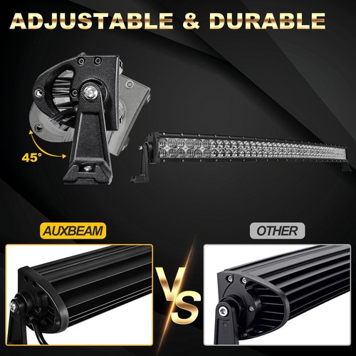 AUXBEAM Hidden Bumper 240W 42'' Curved LED Light Bar for 2009-18 Dodge RAM 1500 - Picture 10 of 12
