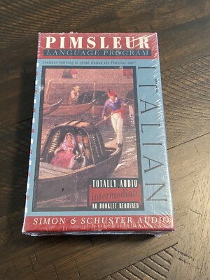 Pimsleur Italian Language Program Intermediate 4 Cassettes Simon & Schuster New