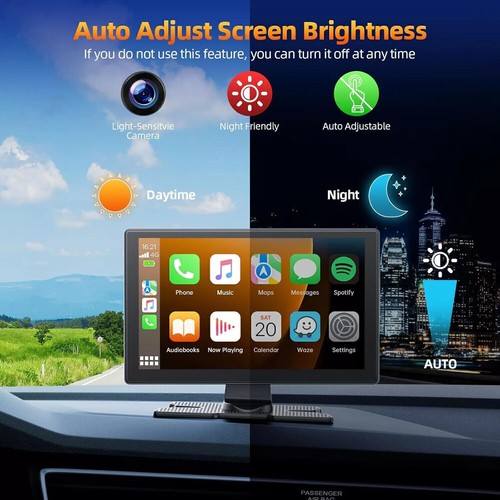 9"Car Stereo Radio 4K Dash Cam Wireless Apple Carplay&Android Auto+1080P Camera - Picture 3 of 9