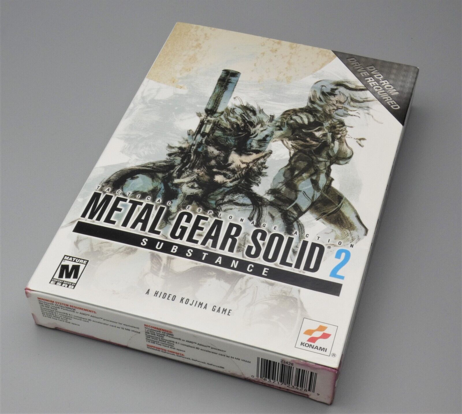 Metal Gear Solid 2 Cover Box Artwork the PS2 Classic Game Box 