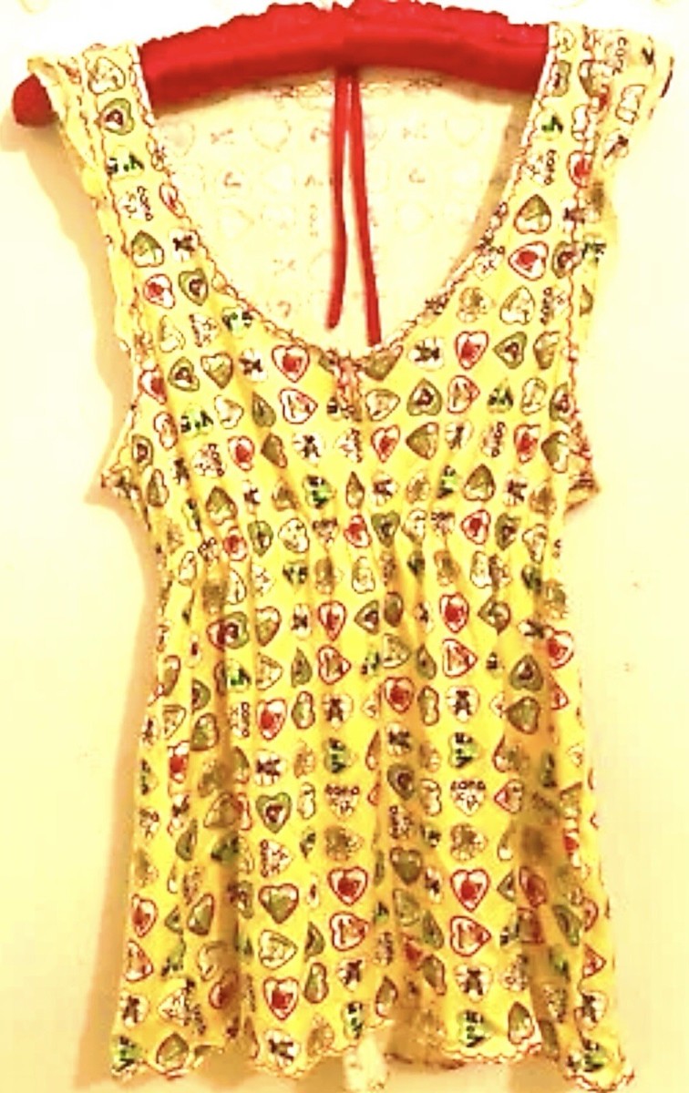 Chanel Vintage 2006 Yellow Valentine Heart Top 36 38 40 4 6 8