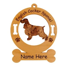 English Cocker Spaniel #2 Dog Ornament Personalized With Your Dogs Name 3149