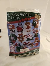 DESIGN WORKS FELT JEWELED ORNAMENT KIT LOTS OF CATS KITTIES KIT #5396