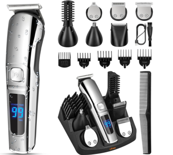 Waterproof Ufree Beard Trimmer for Men - Nose, Face & Body Grooming