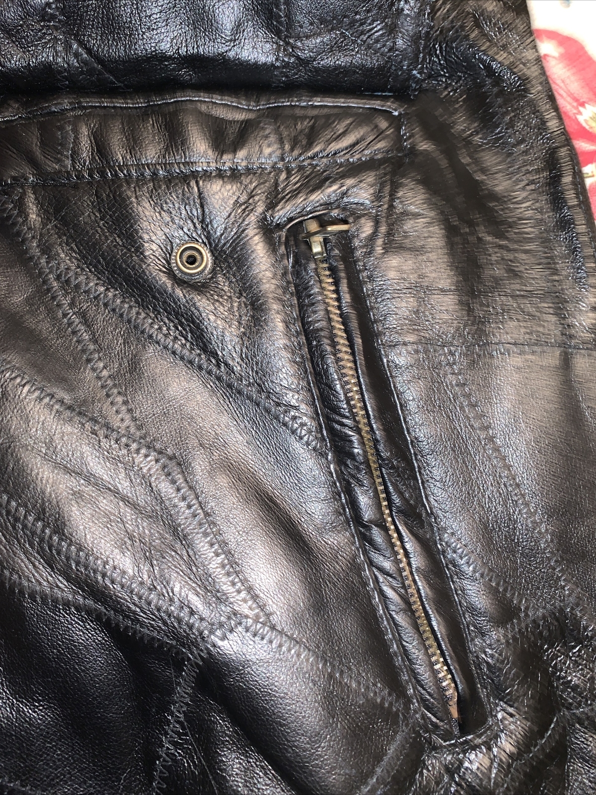 FLIGHT PATH Patchwork Leather Flight Bomber Jacke… - image 9