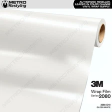 3M 2080 Gloss White Vinyl Vehicle Car Wrap Decal Film Sheet Roll | G10