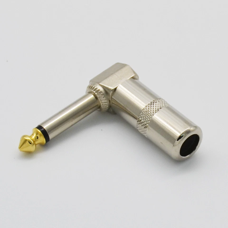 2x 6.35mm Mono 1/4" Right Angle Male Plug to 3.5mm Stereo 1/8" Audio Cable Made - Image 4 of 4