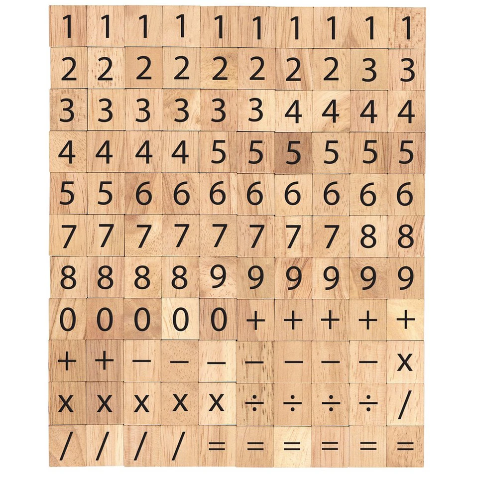 100x Wooden Scrabble Tiles Individual Letters Craft Symbols Numbers Game Wood - Image 4 of 4