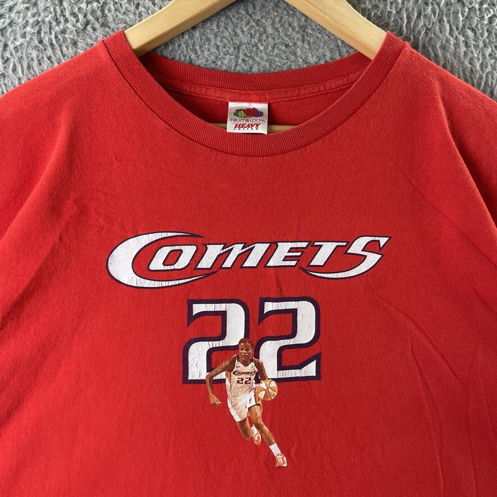 Vintage WNBA Houston Comets T-Shirt Adult XL Red … - image 3