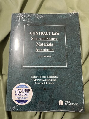 Contract Law Selected Source Materials Annotated 2024 Edition New 9798892090612