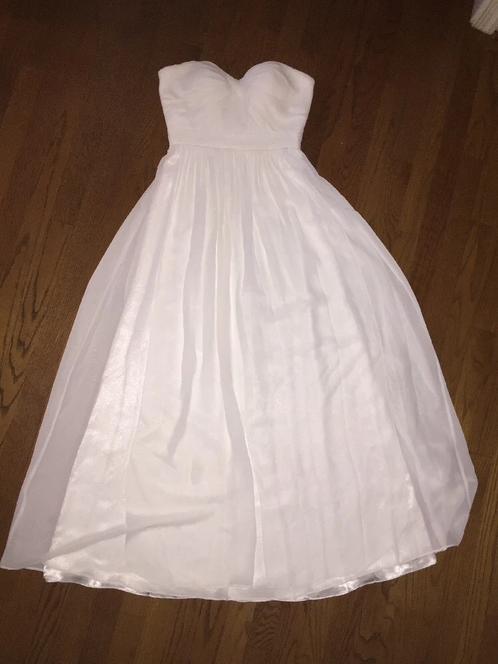 Vestido de novia FAVIANA COUTURE simple y fluido Guazy sin tirantes ELEGANTE SEXY talla 4 Foto 2 de 4