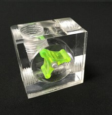 2pcs Water Cooling Visual Flow Indicator Meter Acrylic 3 Ways G1/4 Threaded